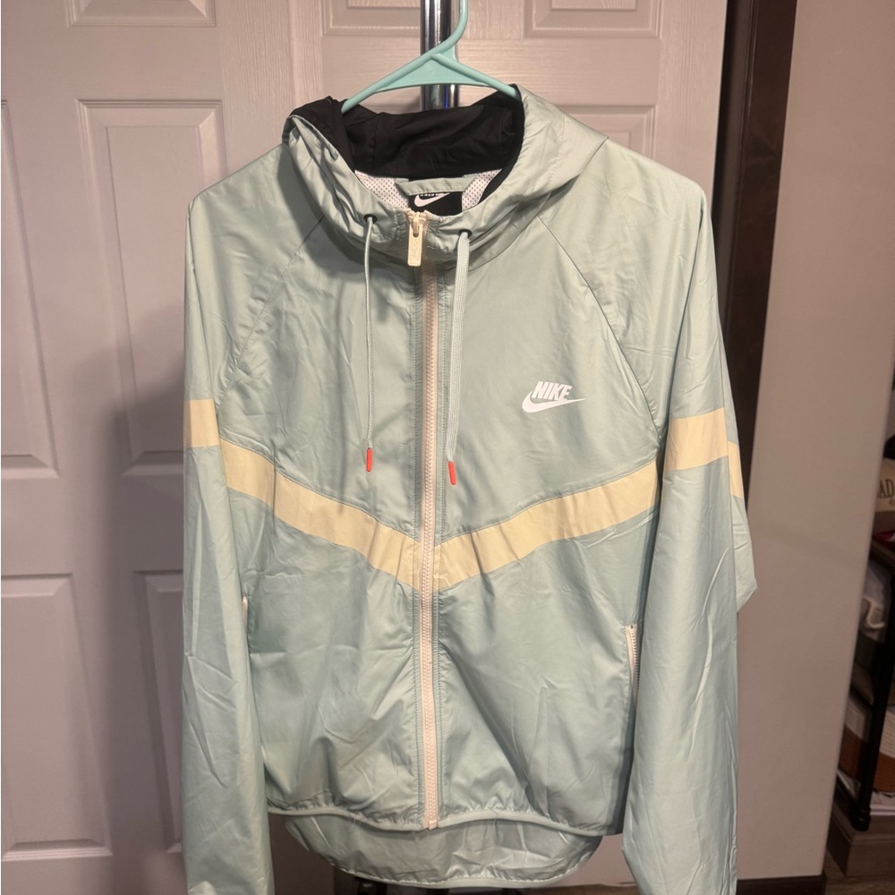 Nike Women's Mint and Cream Windbreaker
